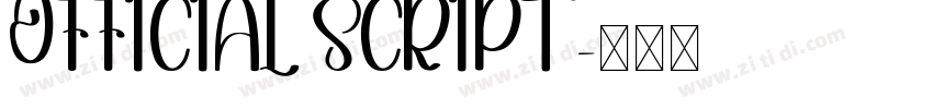 OFFICIAL SCRIPT字体转换